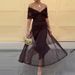 2026 Spring New Arrival: Cross-Border European And American Foreign Trade Women's Clothing - Elegant Casual V-Neck Slim_ecoleips.com