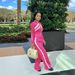 Color Block Striped Wide Leg Pants Set for Women Trendy Casual Two Piece Cross Border Style European American Fashion 2026_ecoleips.com