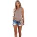 2026 Cross-Border Summer European And American New Solid Color Fashionable Camisole Home Wear Ice Silk Knit_ecoleips.com