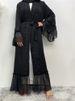 Black Islamic Abayas Muslim Women Clothing Turkey Long Robe Moroccan Caftan Islam Kaftan Ramadan Abaya For Women Dubai 2023_ecoleips.com