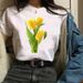 Cross-border Supply Tops With Floral And Plant Motifs, Cute, Simple, Loose, Plus-size Clothing, Cartoon Short-sleeve_ecoleips.com