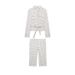Elegant Women's Polka Dot Shirt Jacket And Pants Set Simple Versatile Clothing_ecoleips.com