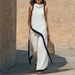 New Elegant Hooded Color Block Women's Two-Piece Set Irregular Cut Vest And Pants Casual Comfortable Women's Clothing_ecoleips.com