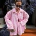Women's French Style Solid Color Lapel Long Sleeved Hot Pants Casual Loose Two Piece Set Summer Fashion_ecoleips.com