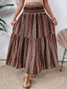 2025 New Spring And Summer Women's Skirt Comfortable Casual Beach Print Skirt_ecoleips.com