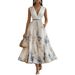 2026shein Cross-border Independent Site Bestseller Sleeveless Pleated Printed Dress_ecoleips.com