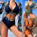 Women's Clothing Sexy Bikini Mesh Three Piece Split Printed Swimsuit Female_ecoleips.com