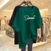 Plus Size Letter Print Top For Women Short Sleeved T-Shirt Mid-Length Summer New Style Clothing_ecoleips.com