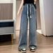Polo-Collar Cropped Hoodie & Stretch Jeans Set – Japanese Streetwear Style Two-Piece Outfit (S-2XL, High Waist Fake Layered Look, Unisex Casual)_ecoleips.com
