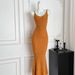 Vintage-Inspired Knit Cardigan & Mermaid Hem Dress Set – Elegant & Slimming Autumn Winter Outfit_ecoleips.com