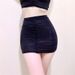 Pleated Bodycon Transparent Midi Sexy Mini Short Skirt 9029_ecoleips.com