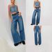 Women's Clothing Retro Wide Leg High Waist Loose Slim Straight Street Jeans_ecoleips.com
