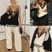 Sensual Lace Trim Deep V-Neck Camisole – Breathable Mesh Lined Strappy Bralette Top (White/Beige/Black)_ecoleips.com