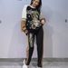 Retro plus Size Tracksuit Set for Women Contrast-Color Long Sleeve Hoodie And Pants with Rhinestone Details Vintage Streetwear XL-XXL_ecoleips.com