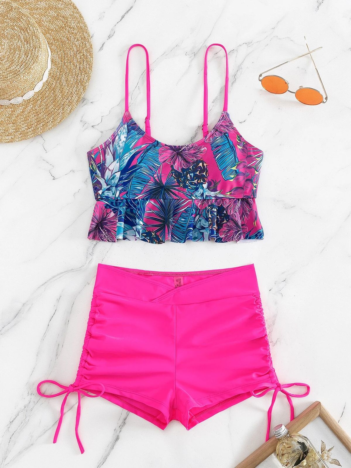 Women’s Bikini Set – Floral Print Swimwear With Soft Padded Top & Comfortable Fit (Trendy & Supportive For Beach & Pool)_ecoleips.com