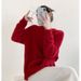 girl Thickened Fuzzy Pullover Sweater For Women 2025 Autumn Winter New Lazy Style Slimming Inner Knitted Top_ecoleips.com