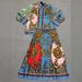 Women's Clothing Geometric Print Lapel Shirt Two Piece Suit Elastic Waist Pleated Skirt Suit_ecoleips.com