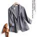 Export Overstock Italy, Removed From The Store And With Tags Cut Off, Women's Cotton-linen Jacket, Slim-fit, One-button_ecoleips.com
