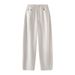 Women's Clothing Spring High Waist Loose Wide Leg Curved Casual Pants Long Sickle Pants_ecoleips.com
