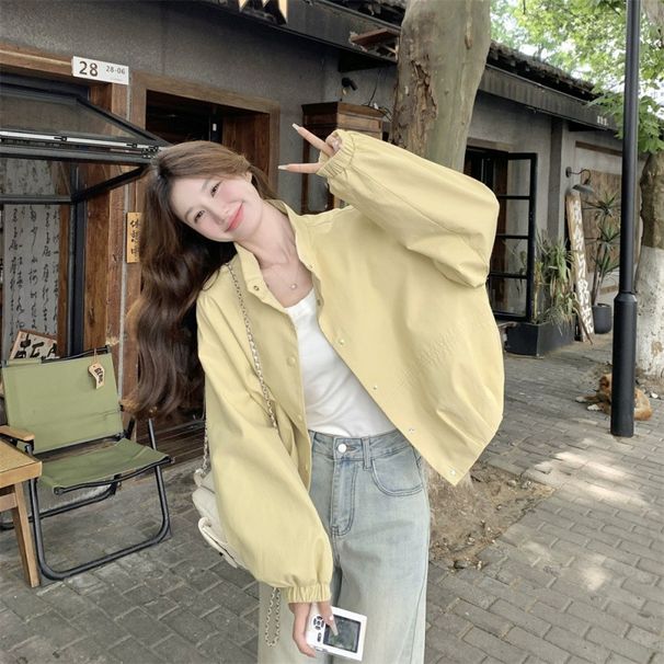 Creamy Yellow Workwear-style Trench Coat For Women, Spring Autumn 2026 New Model, Youthful Design, Unique And Exquisite,_ecoleips.com