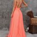 Women's Clothing Orange Slip Dress Regular Fit Fashion For Spring/Autumn Summer_ecoleips.com