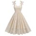 European And American Style Embroidered Suspender Cocktail Dress for Women Elegant Cocktail Wear_ecoleips.com