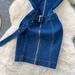 French Retro Style Women's Denim Dress High Waisted Slimming A-Line Skirt Korean Summer Lapel Zipper_ecoleips.com