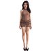 Women's Sexy Rhinestone Ruched Backless Halter Bodycon Mini Dress – Winter Club Party Gown 2026_ecoleips.com
