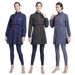 Women's Three Piece Swimsuit Set Conservative Outdoor Sports Swimwear Sun Protection ForDiving Surfing Beachwear_ecoleips.com