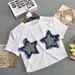 2025 Summer New Arrival Contrast Color Personality Pattern Navel Exposed European And American Round Neck Fashionable And Lively T Shirt_ecoleips.com
