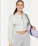 Women's Light Gray Cotton Hooded Zip-Up Sweatshirt - Casual Fall Pullover With Long Sleeves (S/M/L/XL)_ecoleips.com