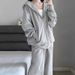 948#Women's Sports Suit 2025 Spring And Autumn Korean Version Loose Hooded Fashionable Casual Running Two-Piece Set_ecoleips.com