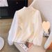 Blouse 2024 Spring New Style Tassel Button Stand Collar Chiffon Shirt For Women, Stylish And Slimming Embroidered Top_ecoleips.com