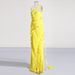 Women's Clothing Spring New Style Oblique Shoulder Sleeveless Wood Ear Edge Splicing Design Slit Dress For Women_ecoleips.com
