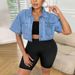 Women's Clothing Denim Jacket Summer Thin Style Designer Loose Short Shirt_ecoleips.com