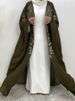 New Design Ramadan Muslim Abaya Luxury Arabian Bat Sleeve Robe Rhinestone Hooded Dress Fashion Elegant Dubai Middle East Kimono_ecoleips.com