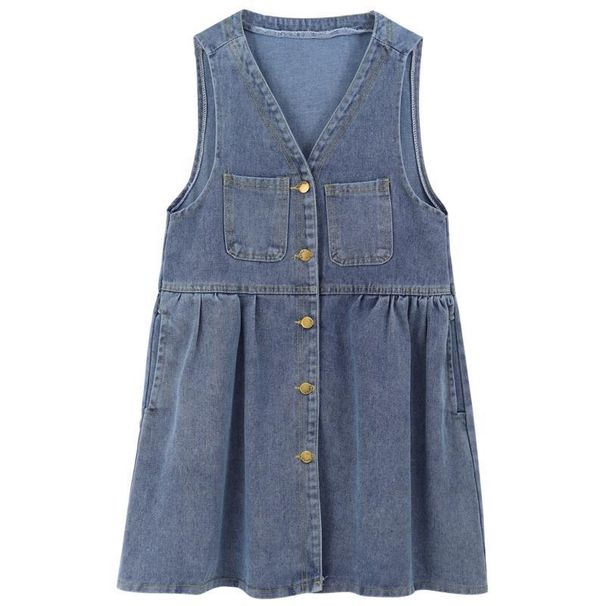 K Cowboy Shoulder Strap Dress, Female Design Sense, Niche, Slimming, Sleeveless Camisole Vest Skirt, Short Skirt_ecoleips.com