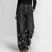 High-Waisted Loose-Fitting Cutout Jeans For Women Trousers With Hollowed Out Metallic Eyelets_ecoleips.com