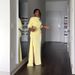 Elegant Backless Dress With High Slit & Off-Shoulder Neckline – Stretchy Polyester-Spandex Bodycon Dress For Women (Yellow, XS-XXXL)_ecoleips.com
