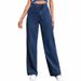 Women's Clothing Wide Leg Jeans High Waist Loose Spring And Autumn Straight Pants_ecoleips.com
