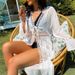 Women's Clothing Bamboo Cotton Spot New Loose Casual Long Sunscreen Cardigan Bikini Outerwear Beach Cover Up_ecoleips.com