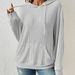 Autumn Women's Knit Cardigan With Hood, Striped Pockets, And Kangaroo-Style Pockets_ecoleips.com