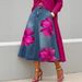 Women's Faux Denim Floral Print Skirt Fashion Everyday Wear_ecoleips.com