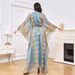 MT041 Moroccan Muslim Kaftan Embroidered Sequin Evening Two-Piece Set Dress_ecoleips.com