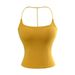 2025 Summer New Hot Girl Short Backless Halter Slim Fit Removable Chest Pad Camisole Wholesale For Women_ecoleips.com