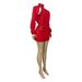 Women's Clothing Long Sleeved Color Block Jacket With Stand Collar Zipper Detailing High Waist Drawstring Pleated Skirt Two Piece Set_ecoleips.com