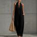 Women's Clothing Women's Sleeveless Cotton Linen Jumpsuit Simple Elegant Casual Spring Summer Fashion For Formal & Casual_ecoleips.com
