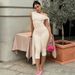 Elegant Off-Shoulder Tie-Waist Slim Fit Shorts Set – Pure Color Two-Piece Outfit For Women_ecoleips.com