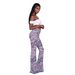 K Fashion Pattern Printed Women's Trousers With A Slight Flare; Long Bell-bottom Pants_ecoleips.com
