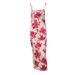 European And American Style 2025 Summer New Rose Print Camisole For Women, Floral Elegant Long Dress Wholesale_ecoleips.com